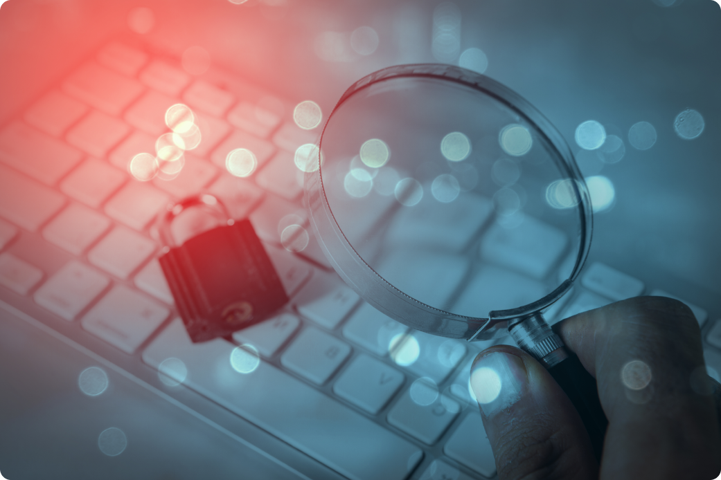 imagen de fraudes lupa análisi de datos criminales y control,clasificación de datos 